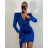 Elegantes Damenkleid mit langen Ärmeln (Einheitsgröße S/M) ITALIAN FASHION IMPLP2391120012