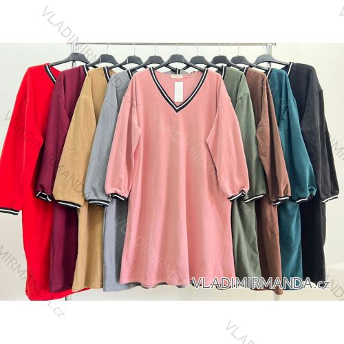 Kleid Oversize Kurzarm Damen (4XL/5XL ONE SIZE) ITALSKÁ MÓDA IM422FLUFF