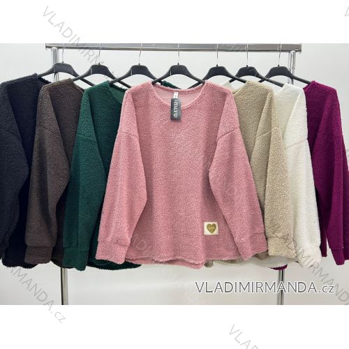 Hoodie Langarm Damen Plus Size (XL/2XL ONE SIZE) ITALIAN FASHION IM4221079