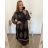 Langarm-Hemdkleid für Damen (Einheitsgröße S/M) ITALIAN FASHION IMWGM23447 3xl / 4xl lila