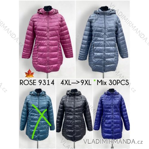 Kabát parka podzimní s kapucé nadrozměr (2XL-7XL) ELLEN ROS ELR239324