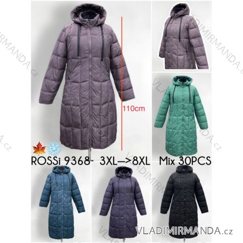 Kabát parka podzimní s kapucé nadrozměr (2XL-7XL) ELLEN ROS ELR239324