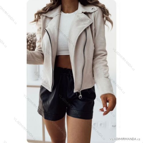 Damen-Langarm-Lederjacke (S-XL) ITALIAN FASHION IMWE23120