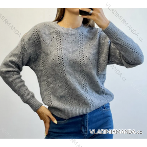 Gestreifter Langarmpullover für Damen (S/M EINHEITSGRÖSSE) ITALIAN FASHION IMPDY23ZS5231