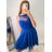 Šaty elegantní společenské na ramínka dámské (S/M ONE SIZE) ITALSKÁ MÓDA IM321608