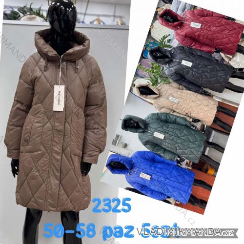 Reißverschluss Kapuzen Langarm Damen Oversized (3XL-8XL) POLISH FASHION PMWT21T21-69