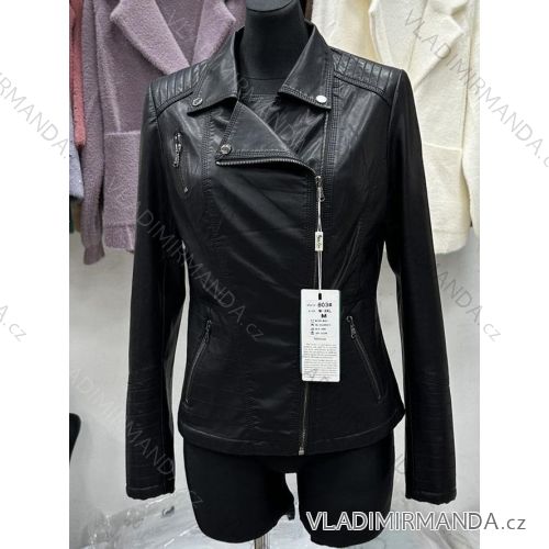 Damen-Kunstlederjacke (S-2XL) POLISH FASHION PMWBG23803