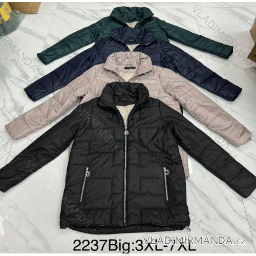 Reißverschluss Kapuzen Langarm Damen Oversized (3XL-8XL) POLISH FASHION PMWT21T21-69