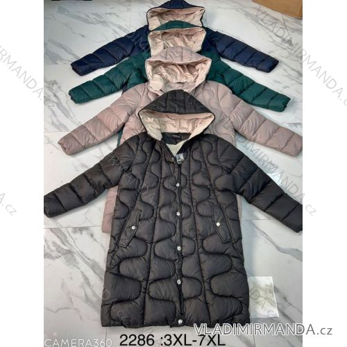 Reißverschluss Kapuzen Langarm Damen Oversized (3XL-8XL) POLISH FASHION PMWT21T21-69