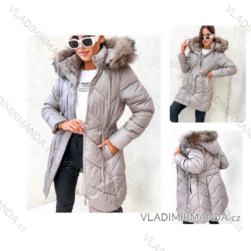 Reißverschluss Kapuzen Langarm Damen Oversized (3XL-8XL) POLISH FASHION PMWT21T21-69