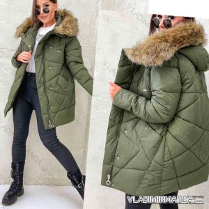 Reißverschluss Kapuzen Langarm Damen Oversized (3XL-8XL) POLISH FASHION PMWT21T21-69