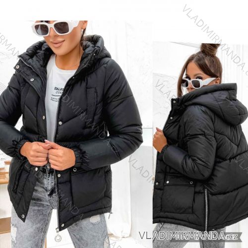 Reißverschluss Kapuzen Langarm Damen Oversized (3XL-8XL) POLISH FASHION PMWT21T21-69