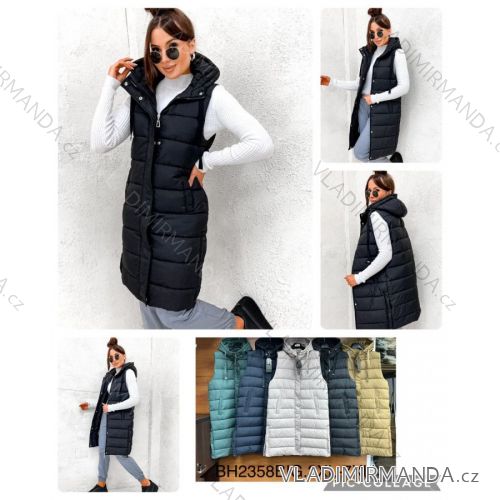 Reißverschluss Kapuzen Langarm Damen Oversized (3XL-8XL) POLISH FASHION PMWT21T21-69