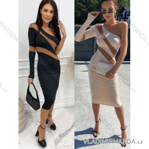 Langes, dehnbares, ärmelloses Sommerkleid für Damen (S / M / L ONE SIZE) ITALIAN FASHION IMWC222492