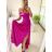 Carmen langes, trägerloses, elegantes Satin-Damenkleid (S/M ONE SIZE) ITALIAN FASHION IMPBB22B22735/DR – Limettengrün – S/M