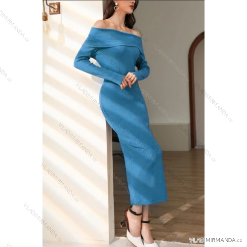 Langarm-Strickkleid mit Rollkragen für Damen (Einheitsgröße S/M) ITALIAN FASHION IMPGM2323023