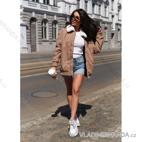 Damen-Lammjacke mit langen Ärmeln (S/ML/XL) ITALIAN FASHION IMPTI23TR8569