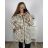 Langärmliger Damenmantel in Übergröße (2XL/3XL ONE SIZE) ITALIAN FASHION IMC23346 3xl / 4xl weiß