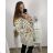 Langärmliger Damenmantel in Übergröße (2XL/3XL ONE SIZE) ITALIAN FASHION IMC23346 3xl / 4xl weiß
