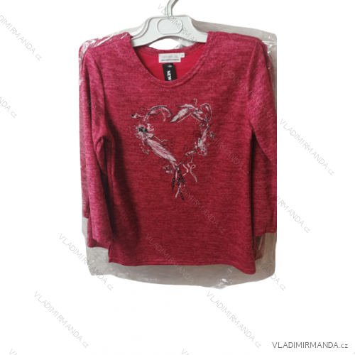 Warme Bluse mit langen Ärmeln für Damen in Übergröße mit Polsterung (L-4XL) LGM POLISH FASHION LGM230610