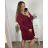 Kleid Oversize Kurzarm Damen (4XL/5XL ONE SIZE) ITALSKÁ MÓDA IM422FLUFF 4XL / 5XL schwarz