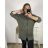 Shirt verlängert 3/4 Langarm Damen (L/XL/2XL ONE SIZE) ITALIAN FASHION IM423025 3xl / 4xl Smaragd