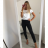 Elegante lange Damenhose (UNI S-L) ITALIAN FASHION IMD20251 S/M schwarz