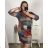 Kurzarmkleid für Damen in Übergröße (L-3XL) POLISH FASHION PMF20013 48 rot