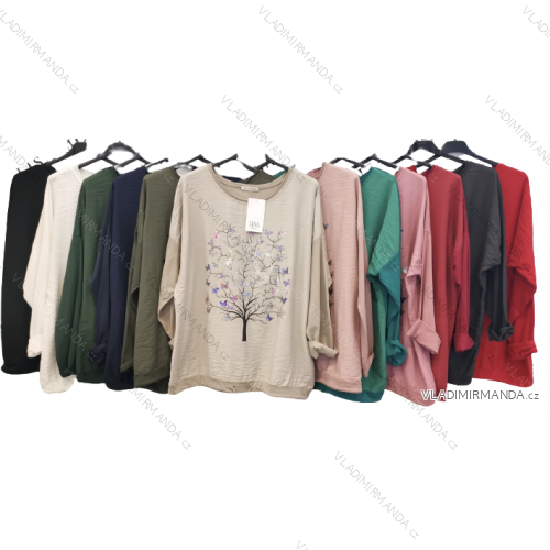 Übergroße 3/4-Langarm-Tunika für Damen (S/M ONE SIZE) ITALIAN FASHION IMPLI2501676