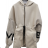 Langärmliger, übergroßer Kapuzenpullover mit Reißverschluss für Damen (S/M EINHEITSGRÖSSE) ITALIAN FASHION IMPLI2324515
