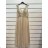Trägerloses langes Partykleid für Damen (Einheitsgröße S/M) ITALIAN FASHION IMPSH23L676 Gold L-2XL