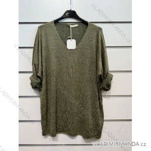 Schmaler Oversize-Langarmpullover für Damen (S/M EINHEITSGRÖSSE) ITALIAN FASHION IMPSH232066B