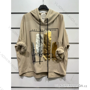 Damen Slim Hoodie Langarm (S/M EINHEITSGRÖSSE) ITALIAN FASHION IMPSH2322625