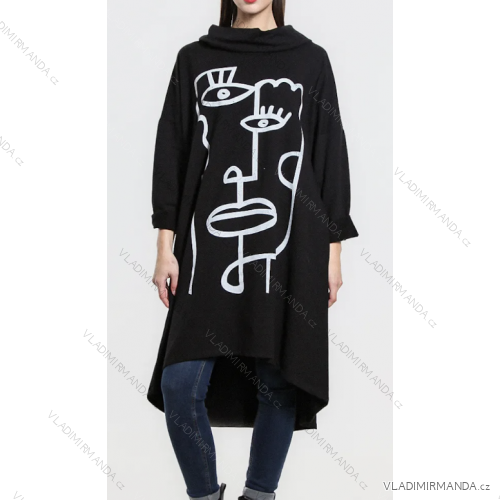 Damen-Kleid mit langen Ärmeln und Anhänger (Einheitsgröße S/M) ITALIAN FASHION IMPLI2371653