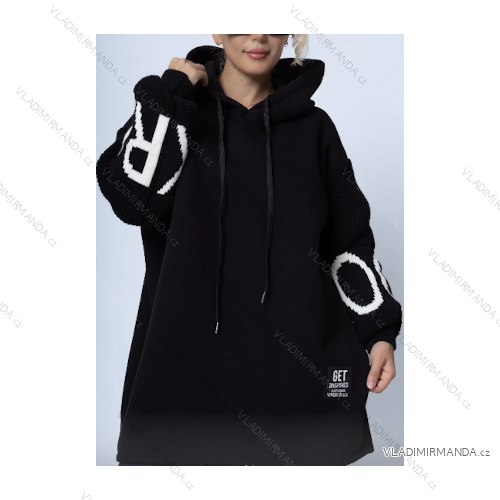 Übergroßes Langarm-Sweatshirt für Damen (Einheitsgröße S/M) ITALIAN FASHION IMPLI2337458