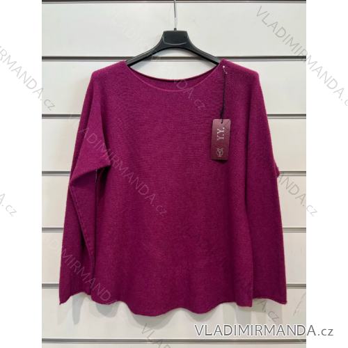 Übergroßer Langarm-Strickpullover für Damen (S/M EINHEITSGRÖSSE) ITALIAN FASHION IMPSH23996