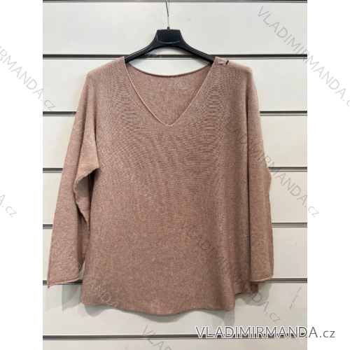 Damen-Strickpullover mit langen Ärmeln in Übergröße (Einheitsgröße S/M) ITALIAN FASHION IMPSH23996V