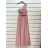 Trägerloses langes Partykleid für Damen (Einheitsgröße S/M) ITALIAN FASHION IMPSH2360055 hellblau S / M