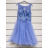 Ärmelloses kurzes Partykleid für Damen (S/M EINHEITSGRÖSSE) ITALIAN FASHION IMPSH2350130 hellblau S / M