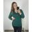 Pullover Oversize Langarm Damen Oversized (XL / 2XL ONE SIZE) ITALIAN MODA IM721350 XL/2XL grün
