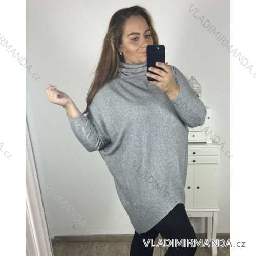 Pullover Pullover dünne Feder Langarm Damen (uni sl) MY STYLE IMS8275