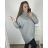 Pullover Pullover dünne Feder Langarm Damen (uni sl) MY STYLE IMS8275 4XL / 5XL béžová
