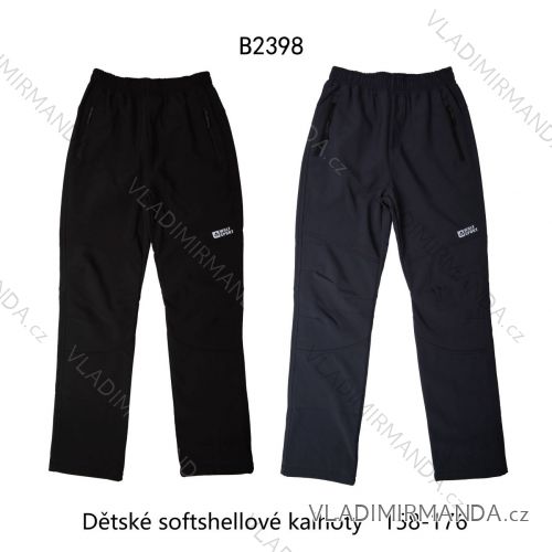 Kalhoty softshellové děstké dorost chlapecké (158-176) WOLF B2398