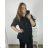 Shirt verlängert 3/4 Langarm Damen (L/XL/2XL ONE SIZE) ITALIAN FASHION IM423025