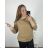 Oversize-Pullover mit langen Ärmeln für Damen in Übergröße (2XL/3XL ONE SIZE) POLISH FASHION PMWM23612
