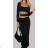 Carmen Damen-Set aus langem Rock und bauchfreiem Top (Einheitsgröße S/M) ITALIAN FASHION IMPBB23B1671/6484