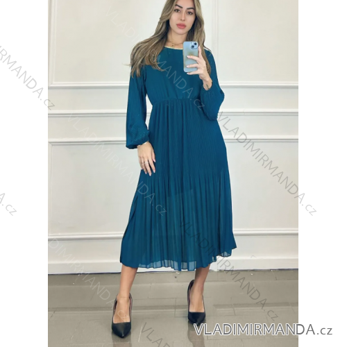 Langes, elegantes Langarmkleid für Damen (Einheitsgröße S/M) ITALIAN FASHION IMPDY23JR33136