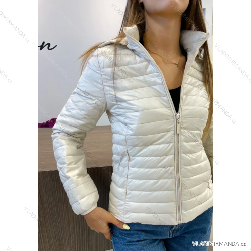 Damen-Lederjacke mit langen Ärmeln (Einheitsgröße S/M) ITALIAN FASHION IMPDY231SSH8223
