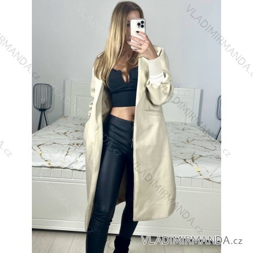 Flauschiger Damenmantel mit Knöpfen (S/M/L ONE SIZE) ITALIAN FASHION IMD22962