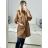 Jacke dünne Leinwand Langarm Damen mit Kapuze und Reißverschluss (Übergröße) ITALIENISCHE MODA IM419698